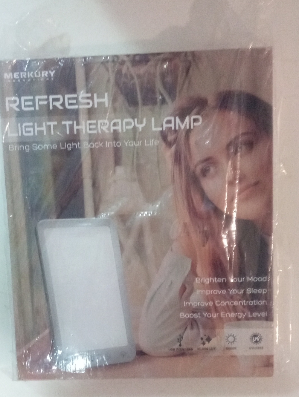 Refresh Light Therapy Lamp - White New In Pkg Mood Energy